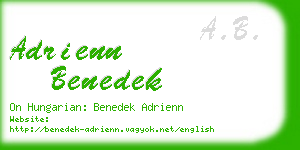 adrienn benedek business card